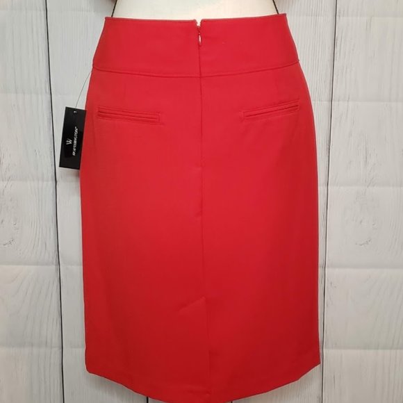 ❤Worthington❤ Red Pencil Skirt - Picture 3 of 9